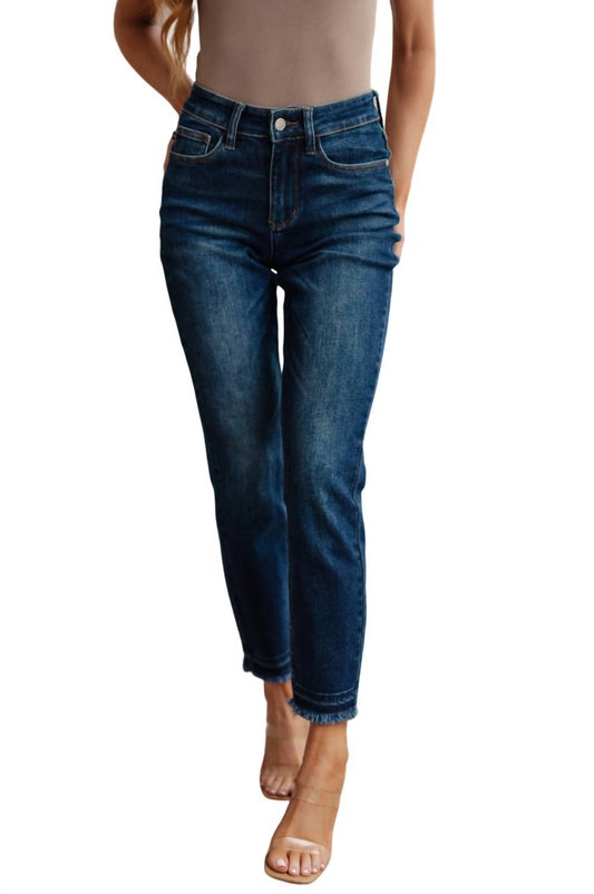 Judy Blue - High Rise Release Hem Slim Jeans