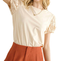 And The Why - In Your Eyes Puff Sleeve Top