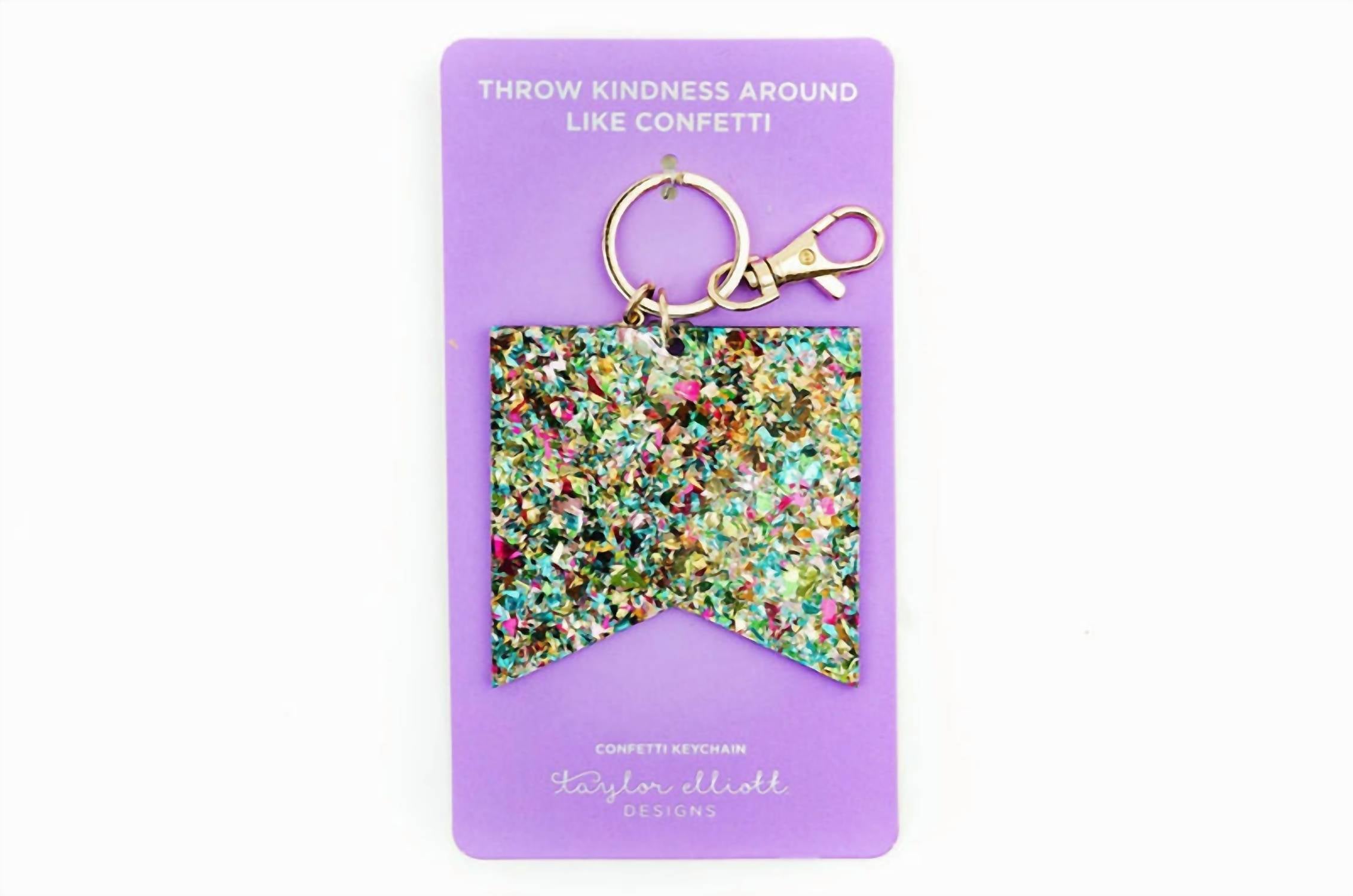 Taylor Elliott Designs - Women's Confetti Banner Acrylic Keychain