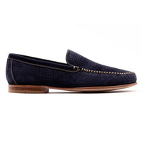 Martin Dingman Men's Country Club Venetian Loafers in navy - men's loafer - alternate view