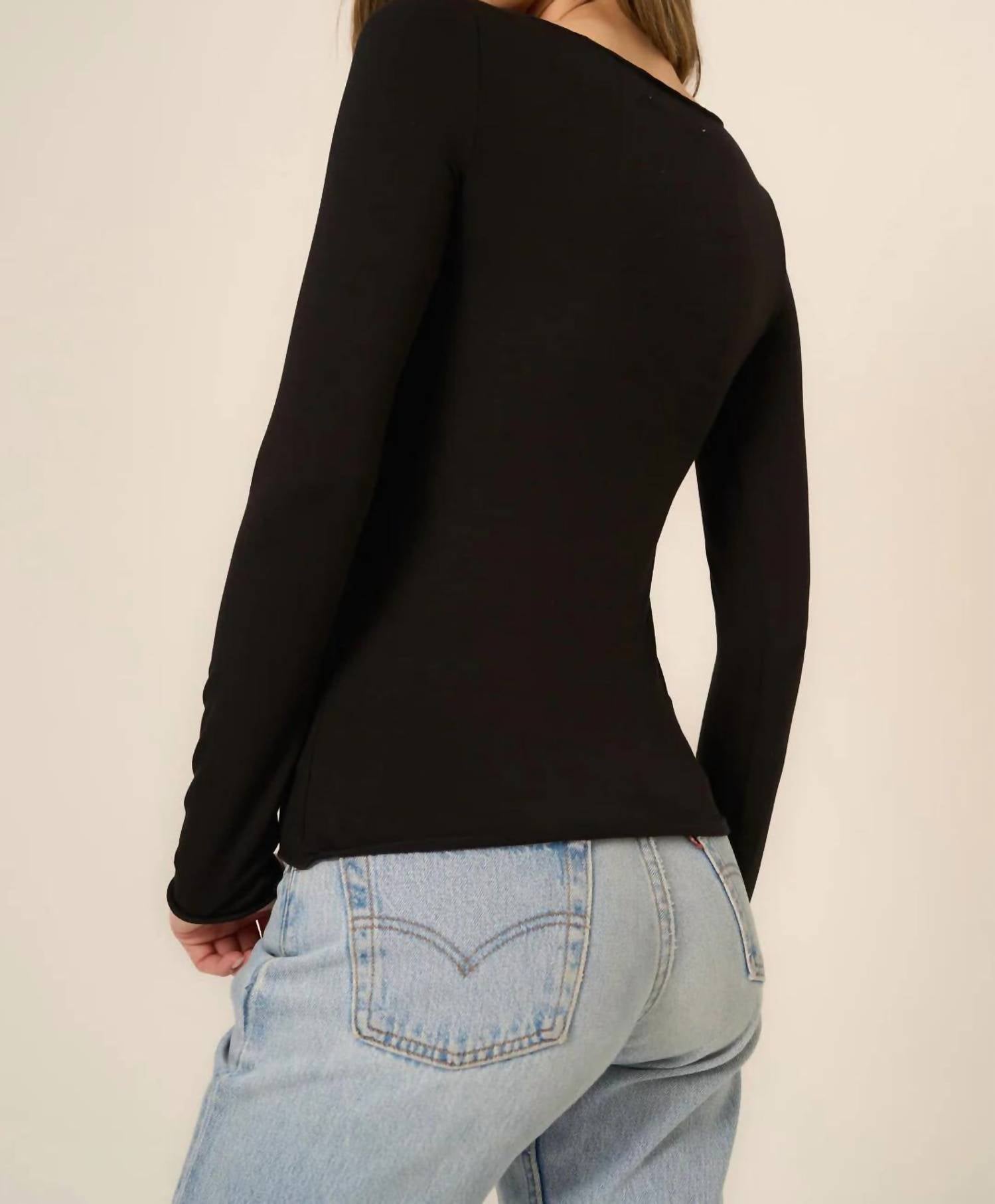 Project Social T - Vera Boat Neck Long Sleeve Tee