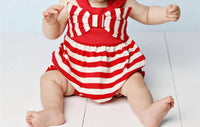 Lemon Loves Layette - Baby Girls' Bow Love Romper