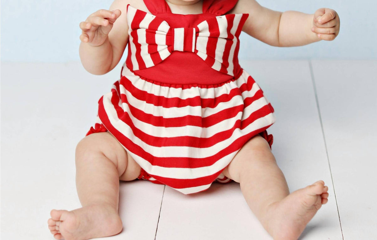 Lemon Loves Layette - Baby Girls' Bow Love Romper