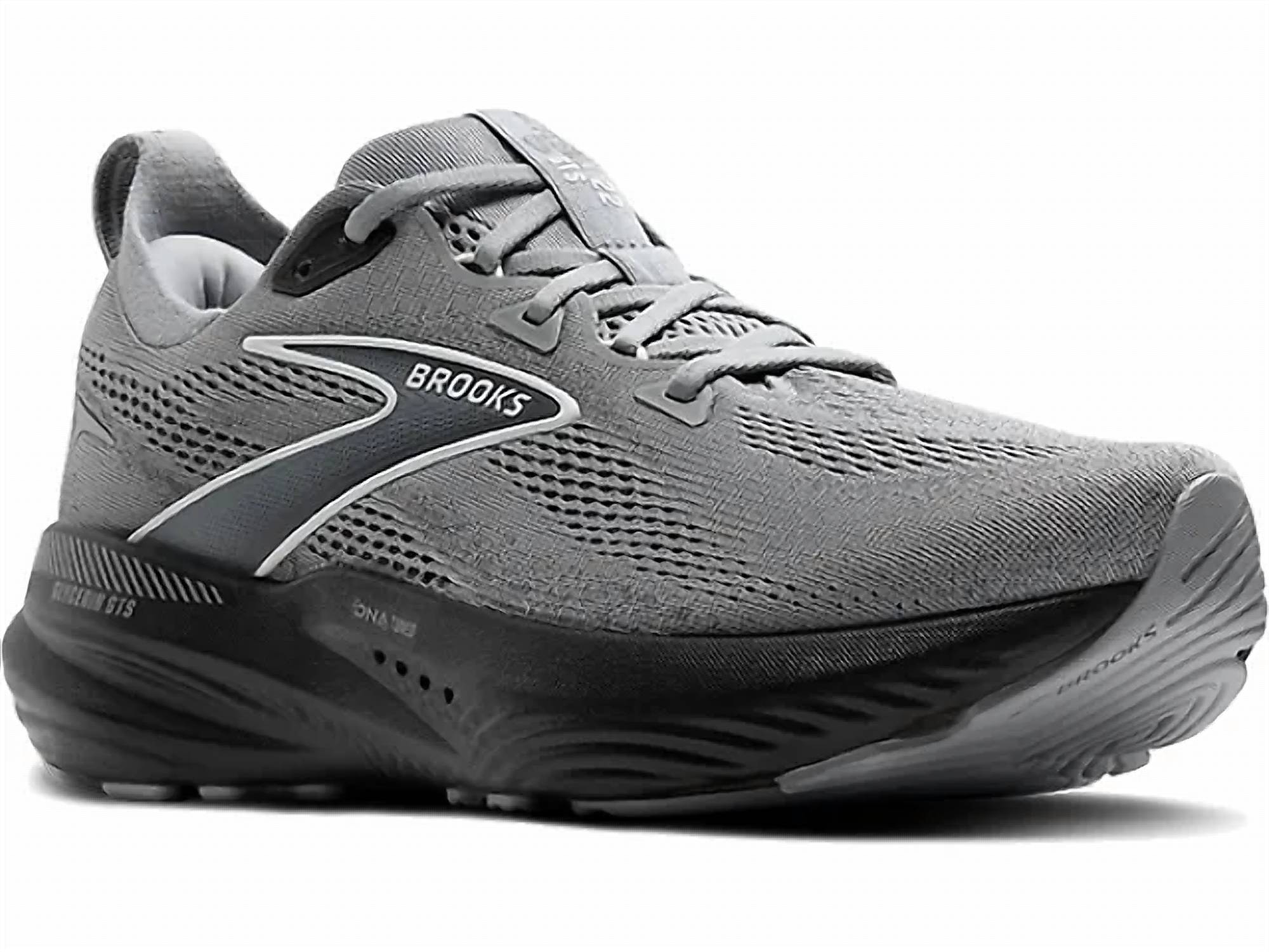 BROOKS Men's Glycerin Gts 22 Running Shoes in primer gray ebony bluewash 7 - men's shoe