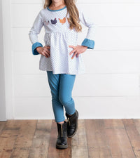 Adorable Sweetness - Girl's Polka Dot Chicken Pant Set