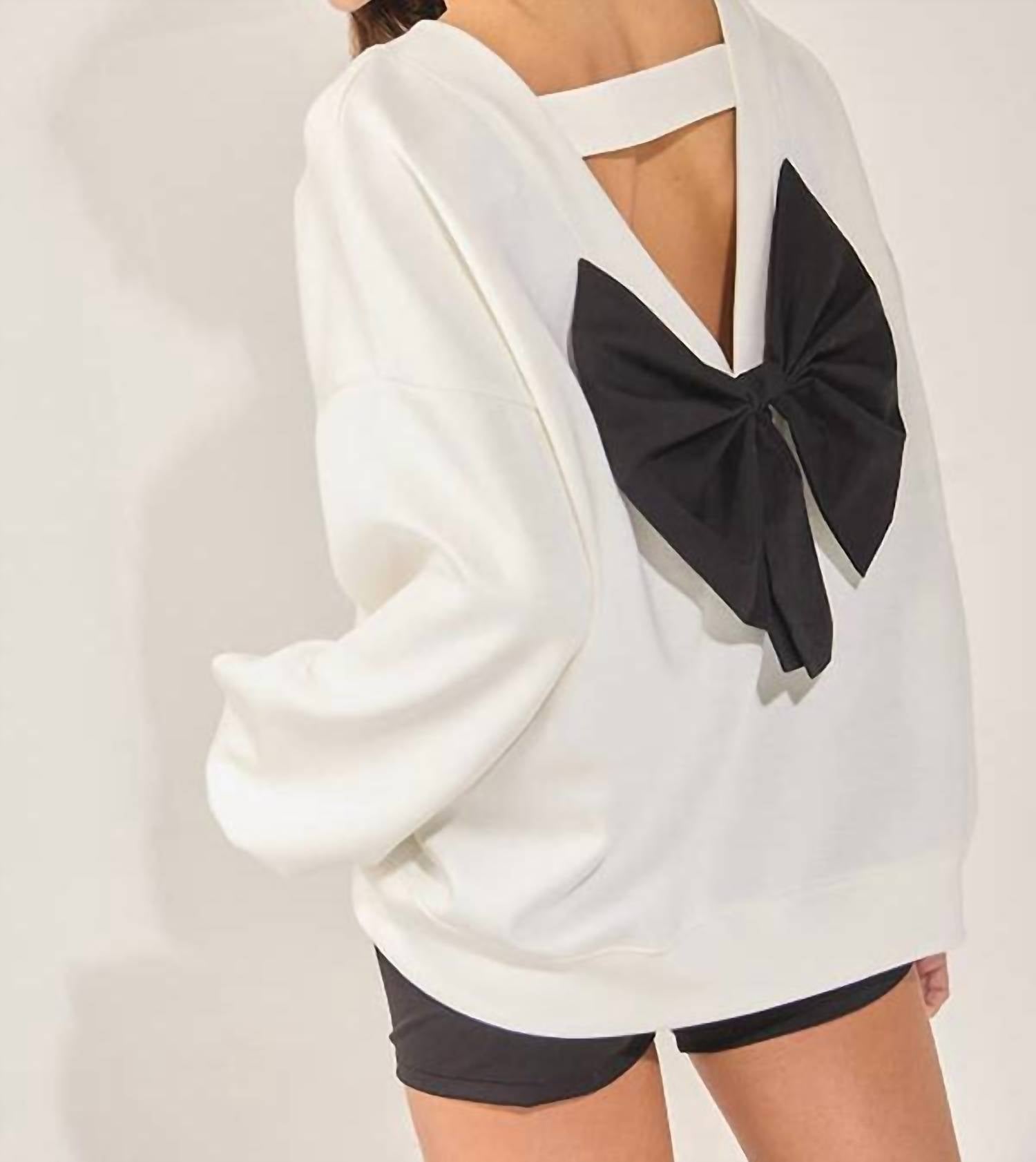 Bucketlist - Bow-back Oversized Sweatshirt