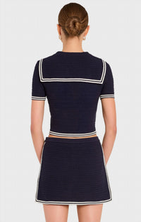Amanda Uprichard - Monique Sailor-inspired Neckline Top