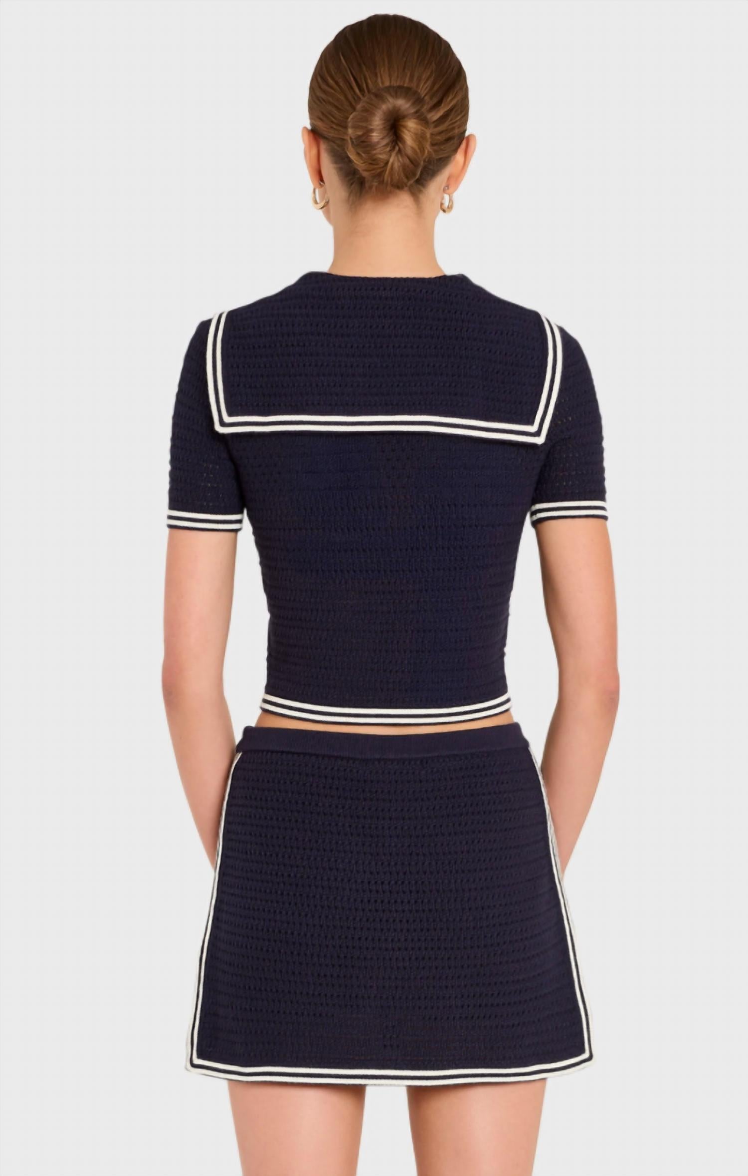 Amanda Uprichard - Monique Sailor-inspired Neckline Top