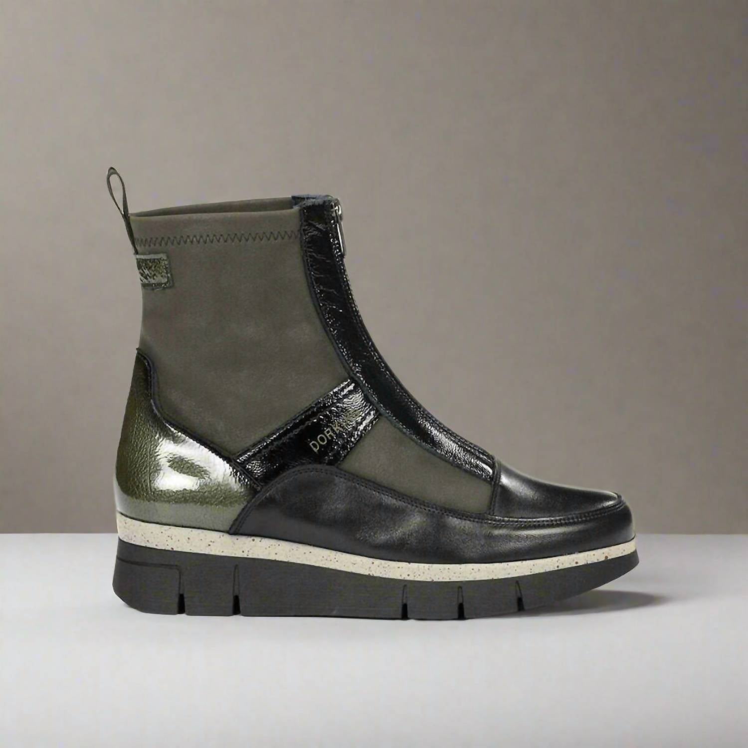Fluchos Women's India D9331 Wedge Boot in green - women's shoe
