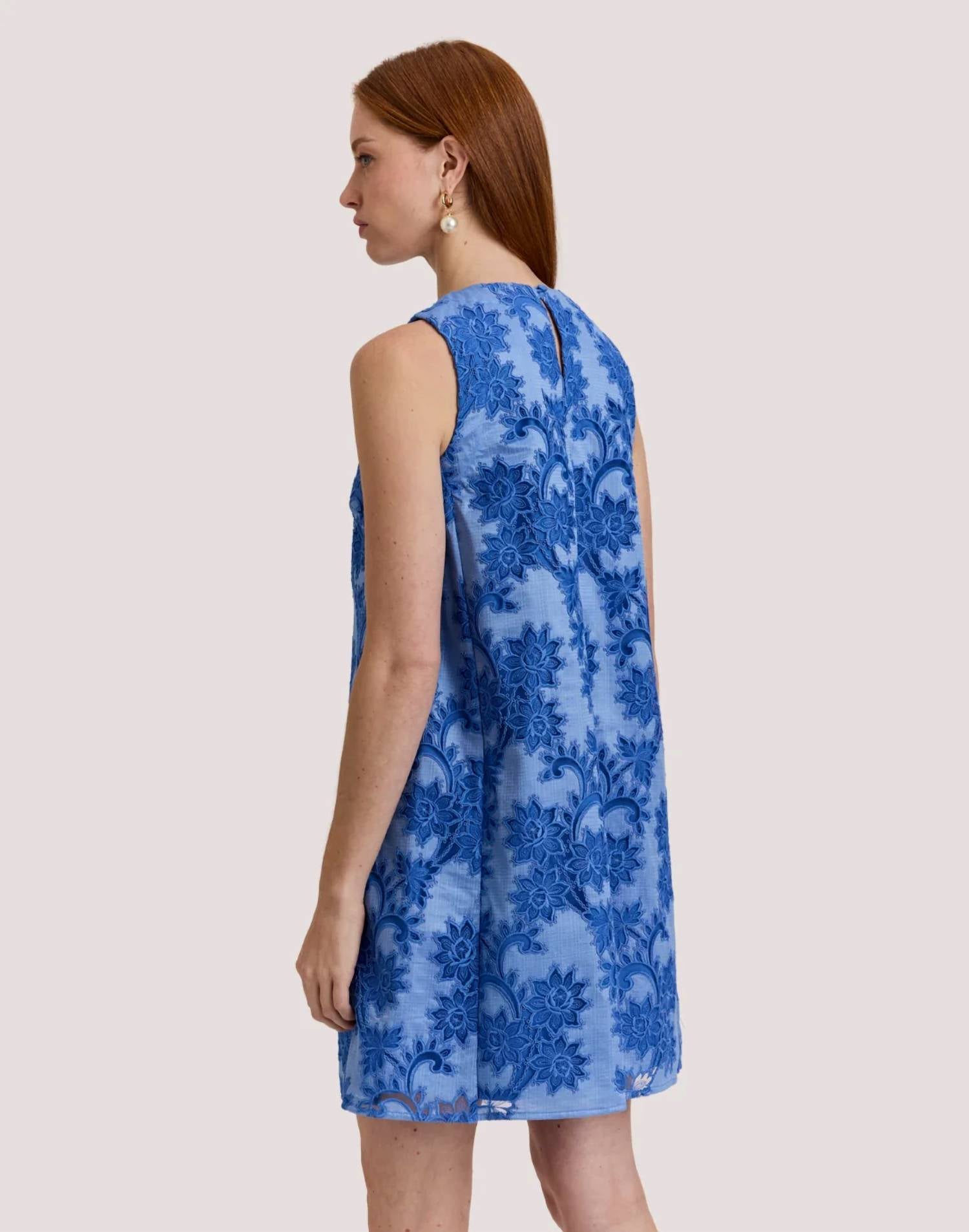 Hinson Wu - Courtney Sleeveless Floral Motif Lace Dress