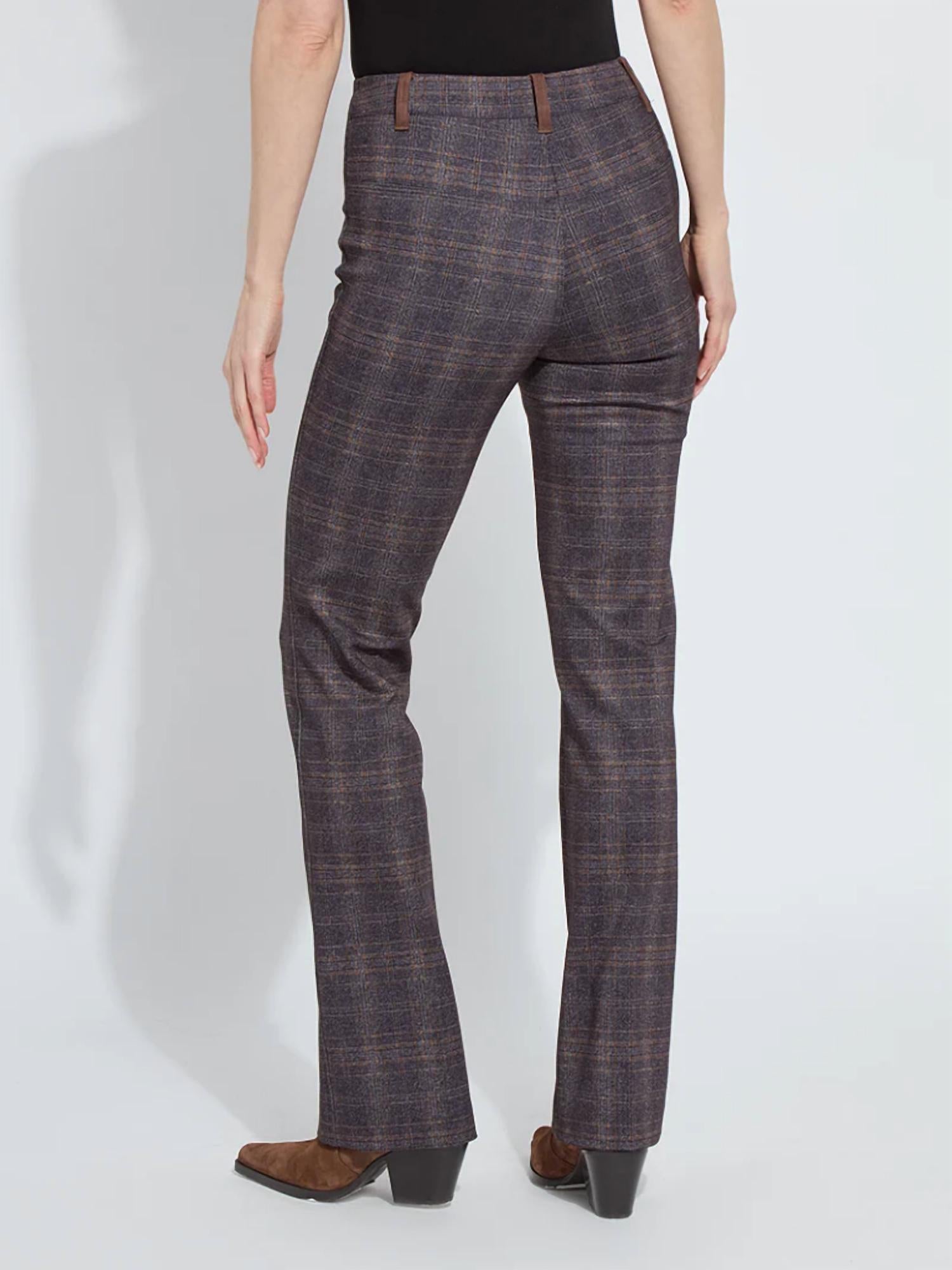 Lysse - Women's Patterned Pintuck Ponte Baby Boot Pants
