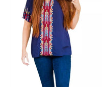 Layerz Clothing - Multi-color Embroidered Top