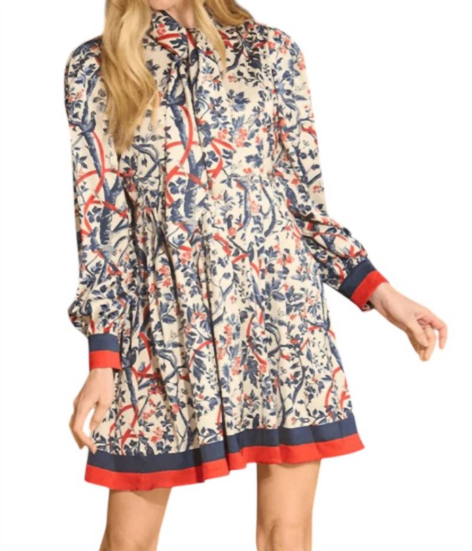 Hunter Bell - Lila Mini Button Front Shirt Dress