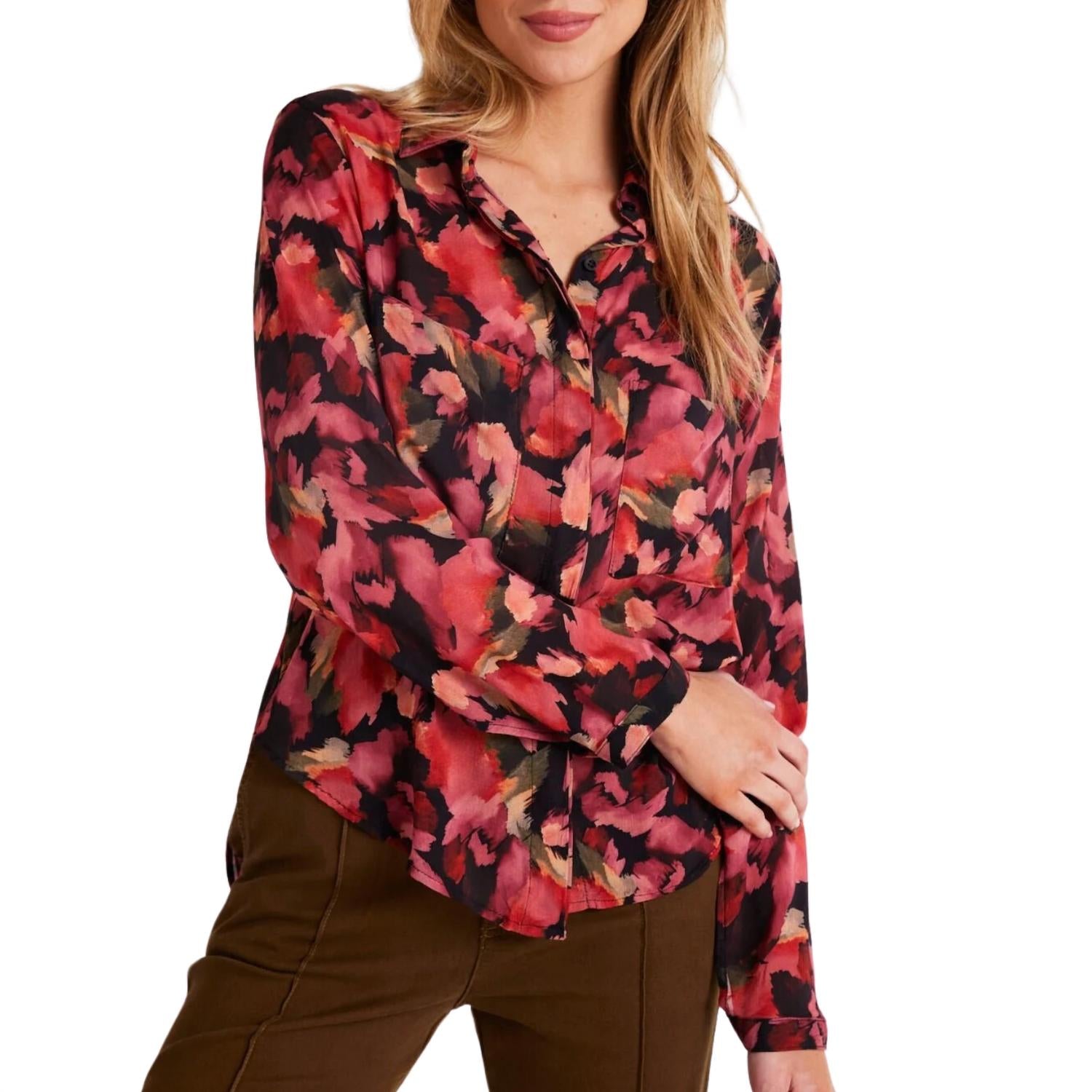 Bella Dahl - Women's Full Button Down Hipster Shirt