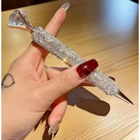 Jewelry Max Diamond Glam Rhinestone Retractable Ballpoint Pen in silver - item