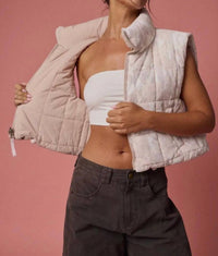 Papermoon - Camo Cropped Puffer Vest
