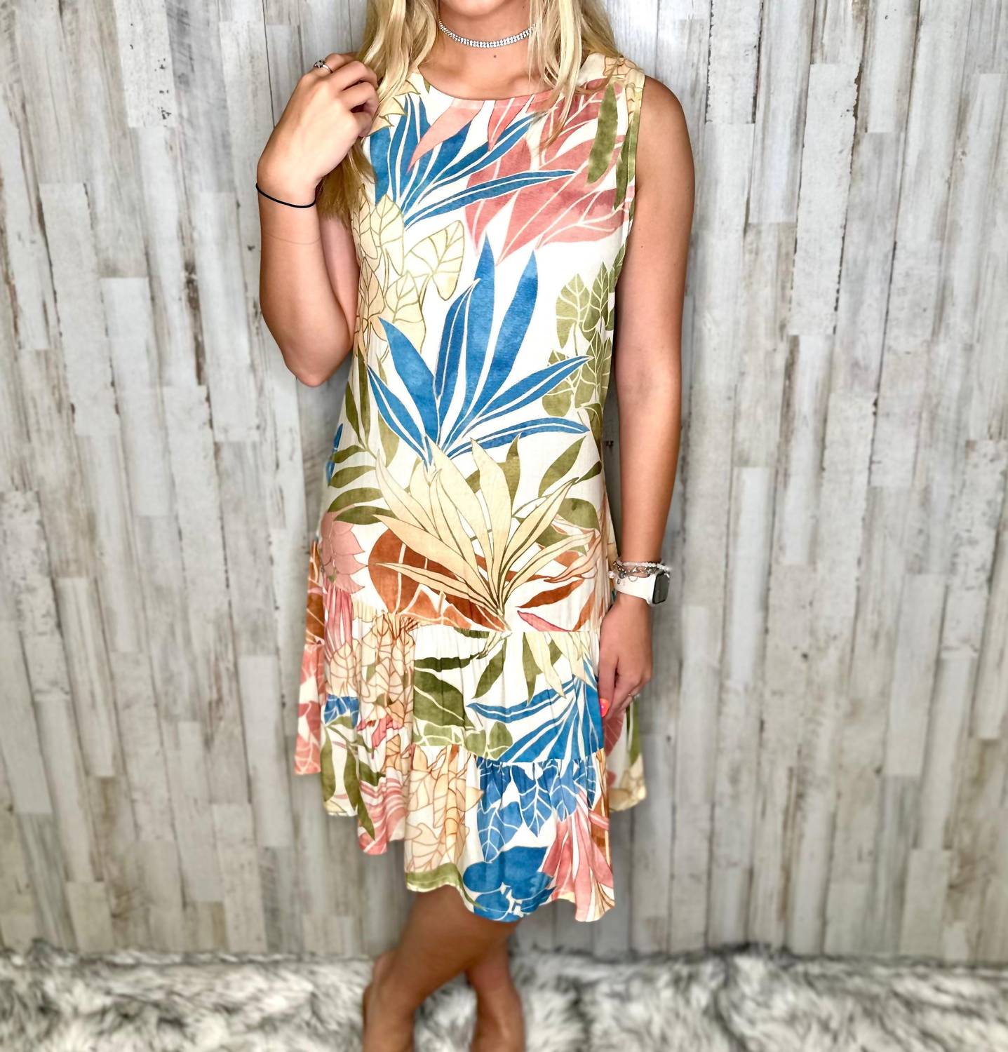 Charlie B - Island Vibes Tiered Midi Dress