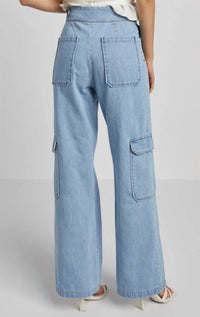 Adroit Atelier - Nolan Wide Leg Denim Cargo Pants