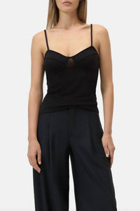 CLOSED Linger Top Cami in black - women's shirt