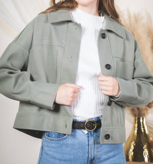 Very J - Pocket Patched Collared Shacket