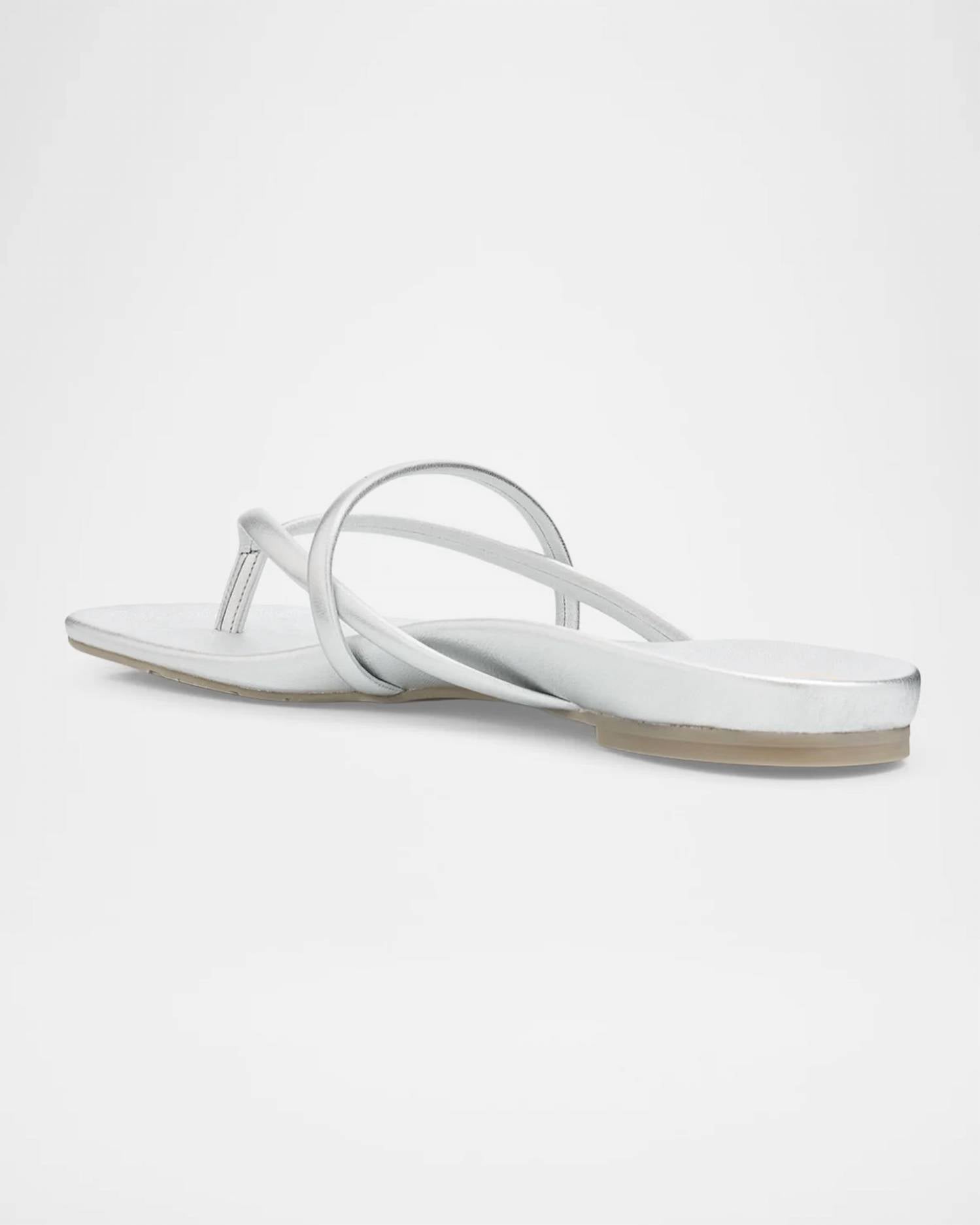 Pedro Garcia - Women's Belany Metallic Leather Flat Slide Sandals
