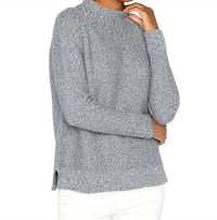 Kinross - Marled Garter Funnel Sweater
