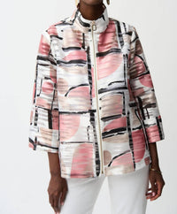Joseph Ribkoff - Geometric Organza Boxy Jacket