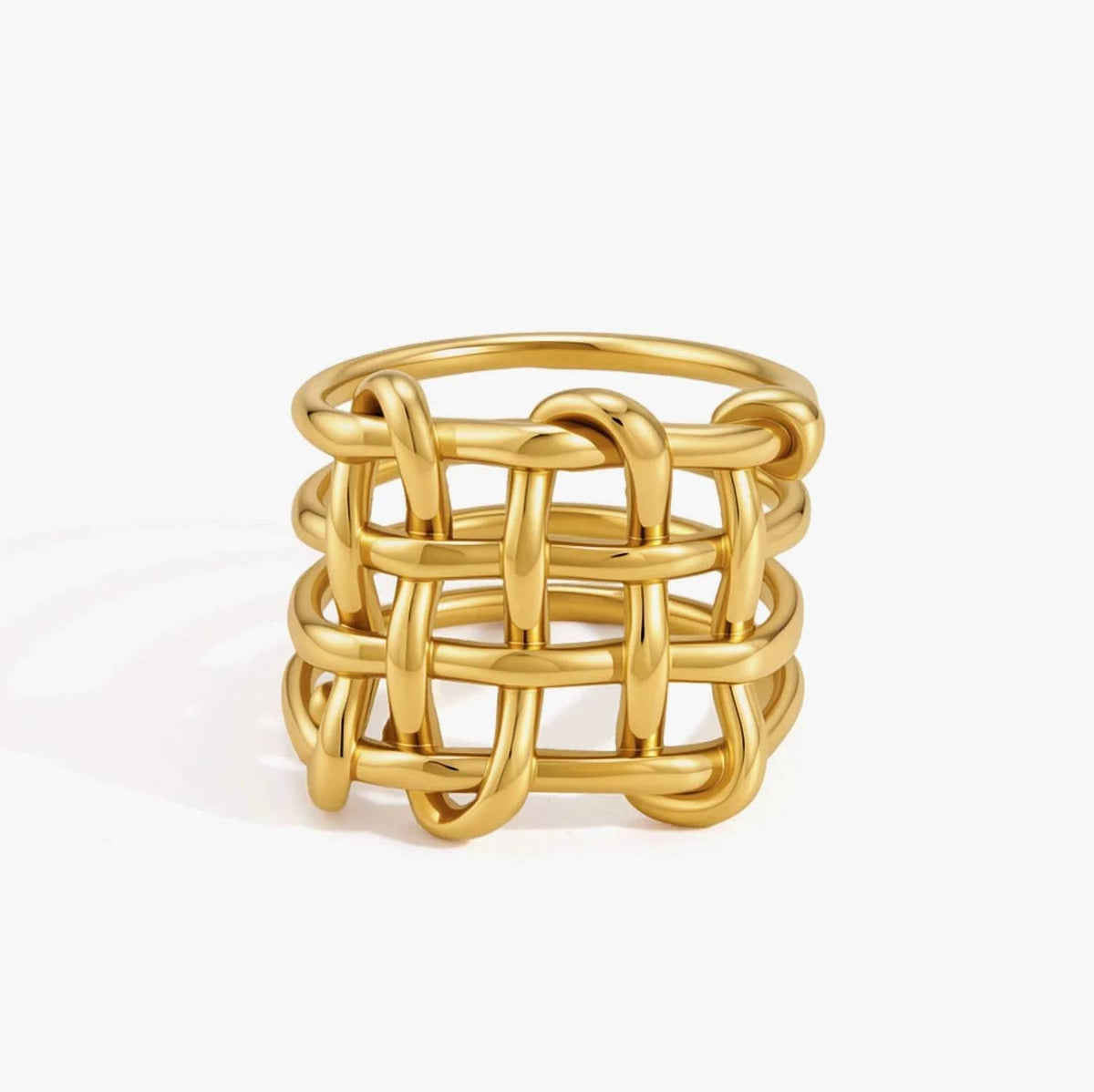 Merewif - Women's Basketweave Statement Ring