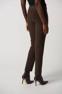 Joseph Ribkoff - Buckle Detail Pull On Slim Straight Ankle Pants