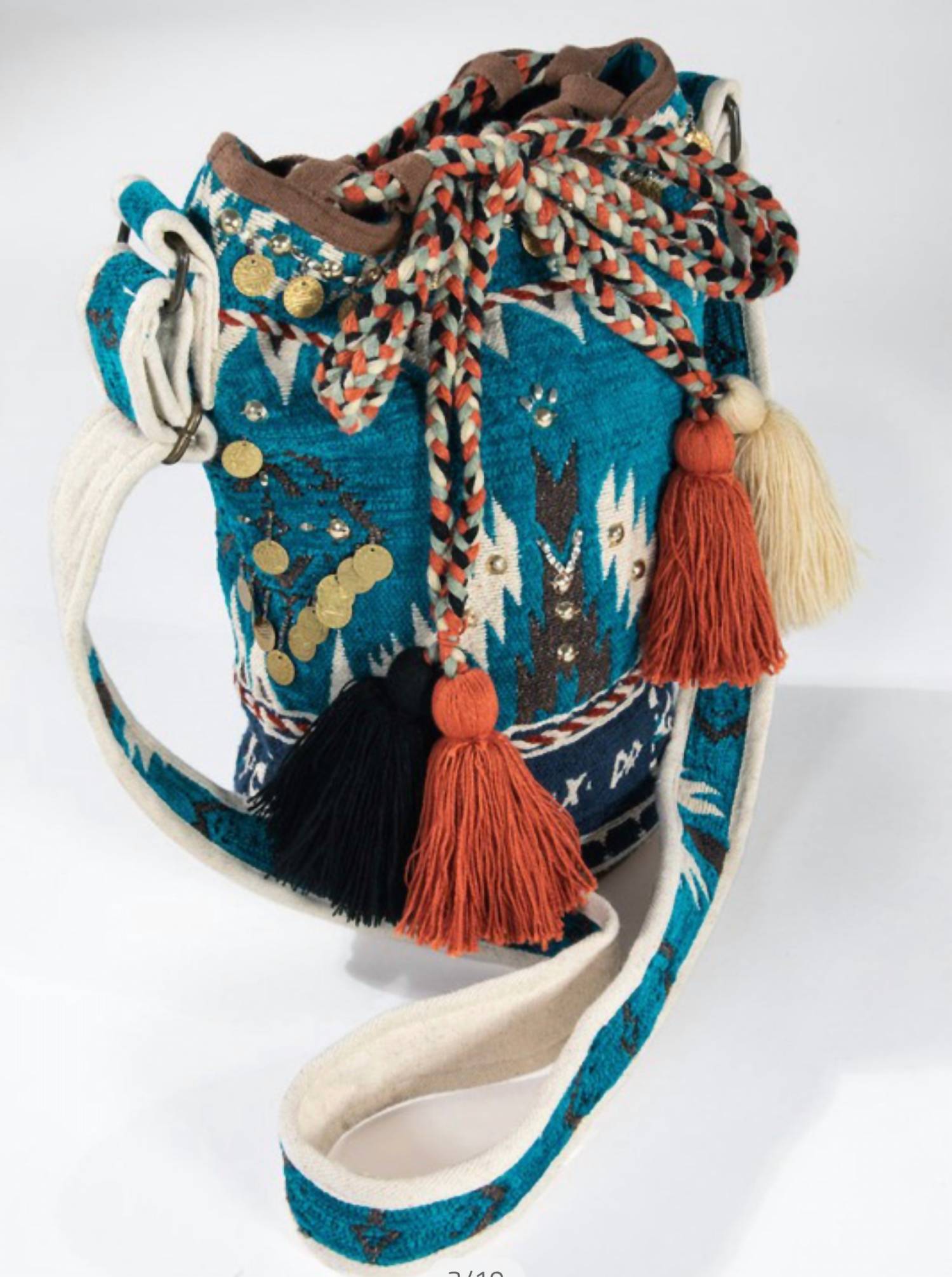Macchia di Ruggine Women's Boho Bucket Bag in multi color - women's bag