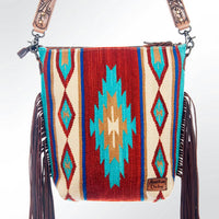 American Darling Women's Large Crossbody Messenger Bag in multi 1 - women's bag - detail view
