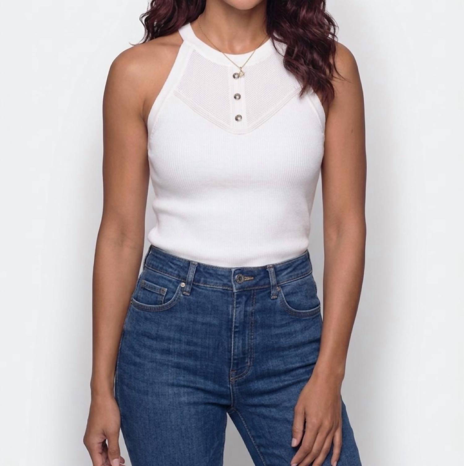 Elie Tahari - Jylian Halter Neck Knit Top