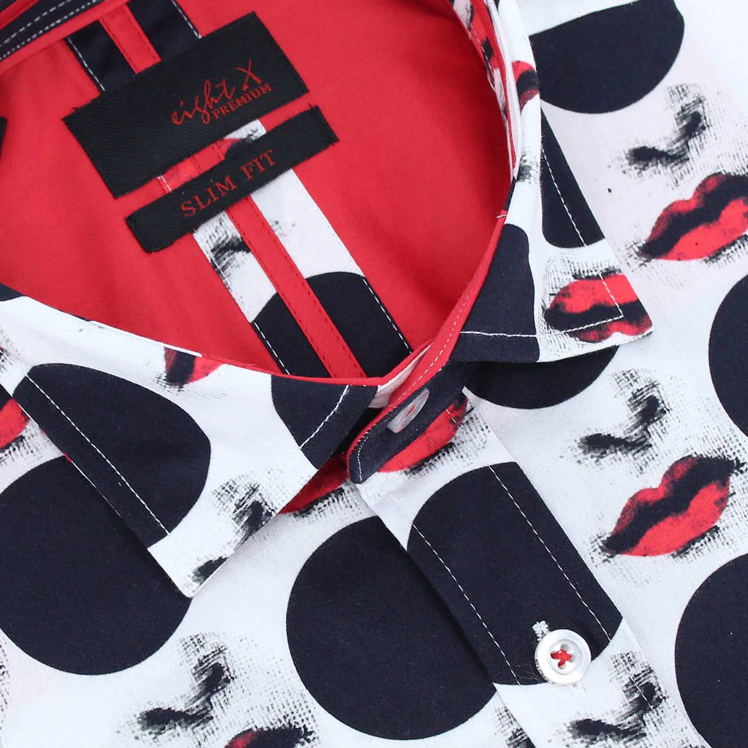 Eight X - Lips & Dots Button Down Shirt