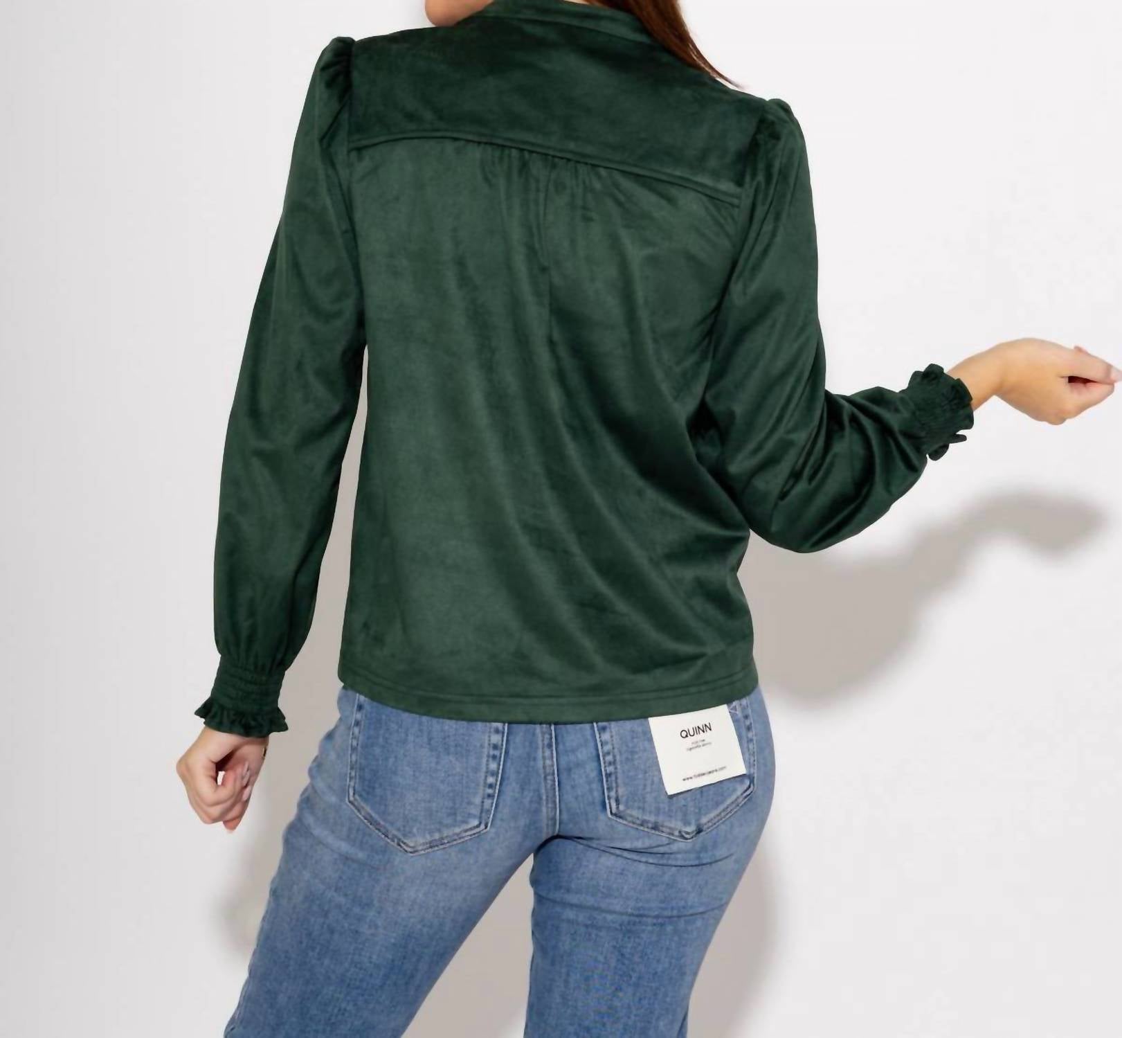 Ivy Jane - Long Sleeve Suede Top