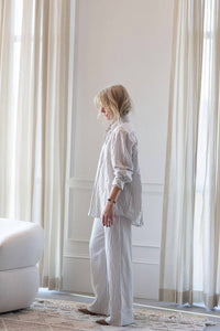 House of Dagmar Relaxed Straight Trousers in cream white - women's pants - view 8
