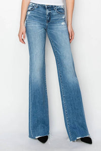 Risen - 4-Way Mid Rise Flare Jeans