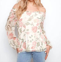 Charlie B - Printed Off-Shoulder Blouse