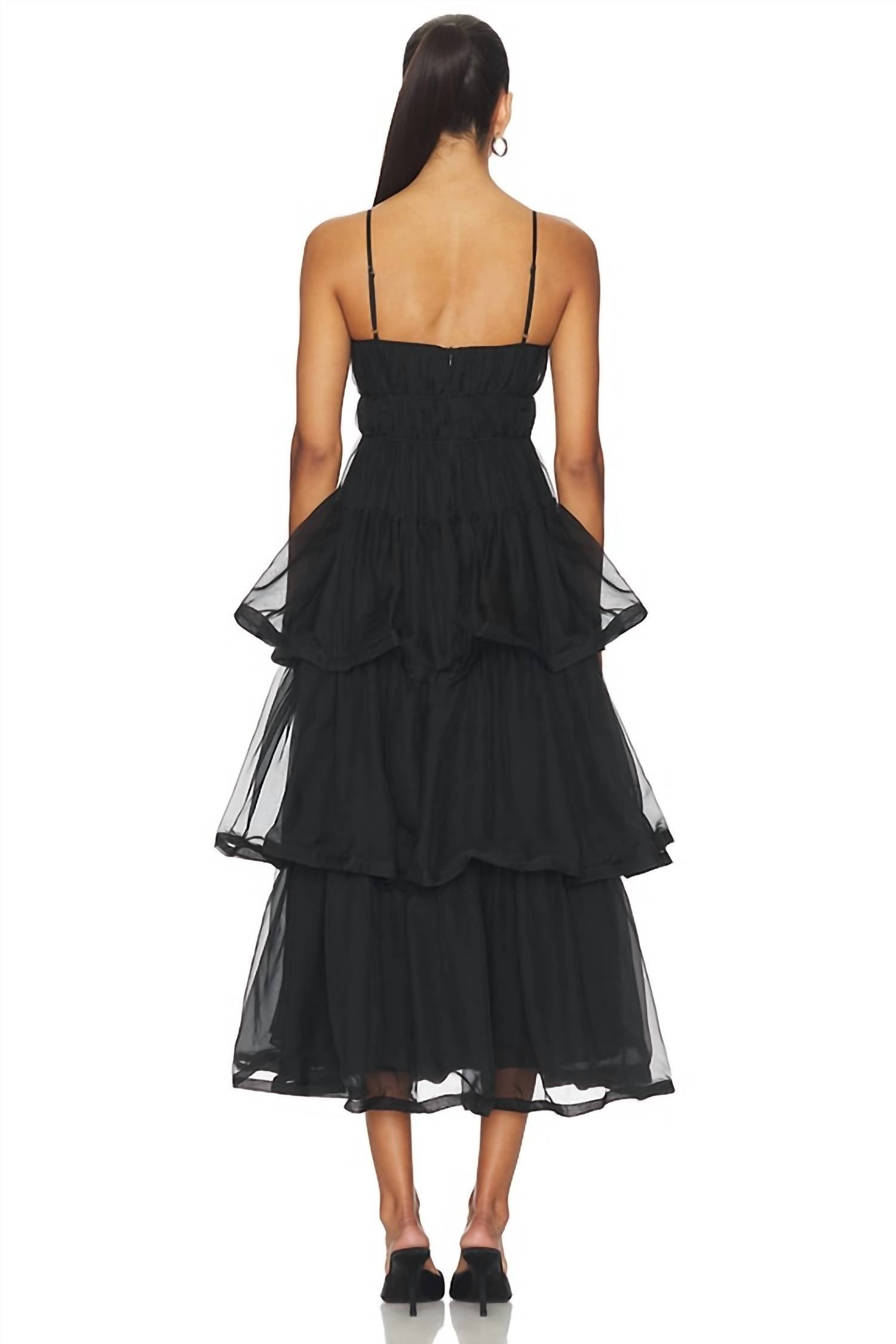 ASTR Theiria Dress in black - women's dress - alternate view