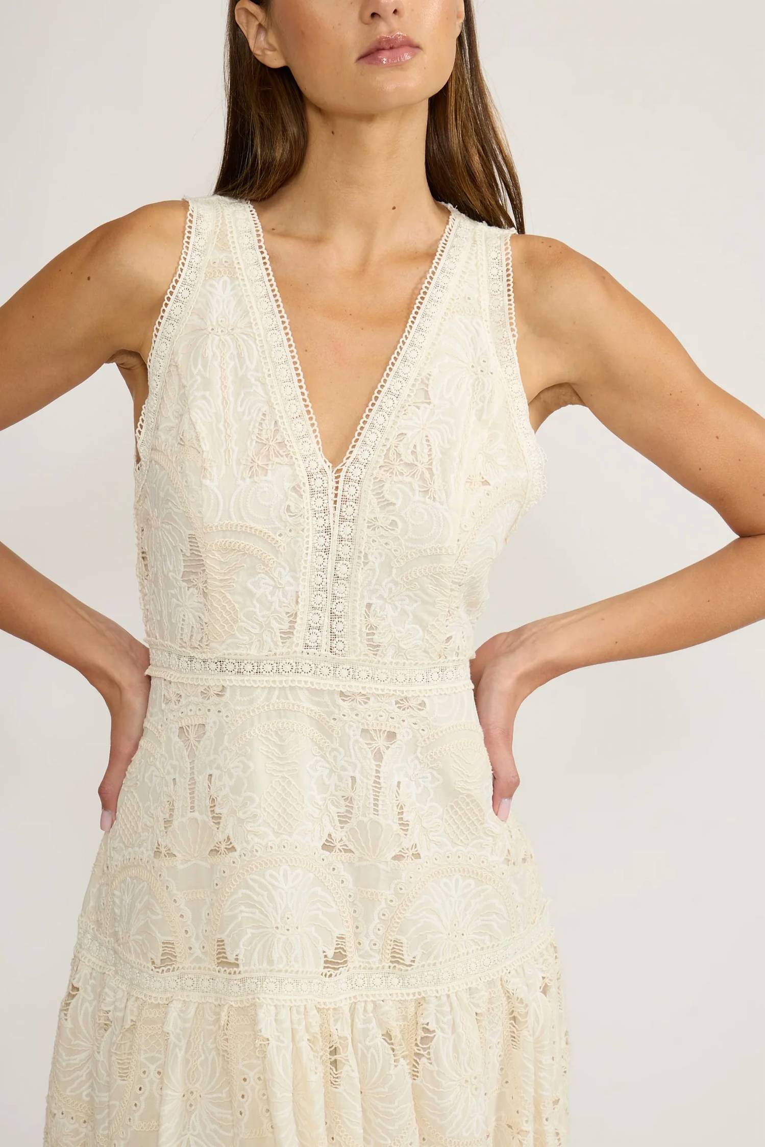 Lucy Paris - Francia Tiered Maxi Dress