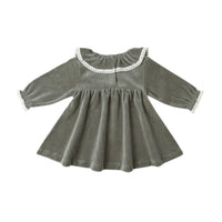 Quincy Mae - Girl's Velour Baby Dress