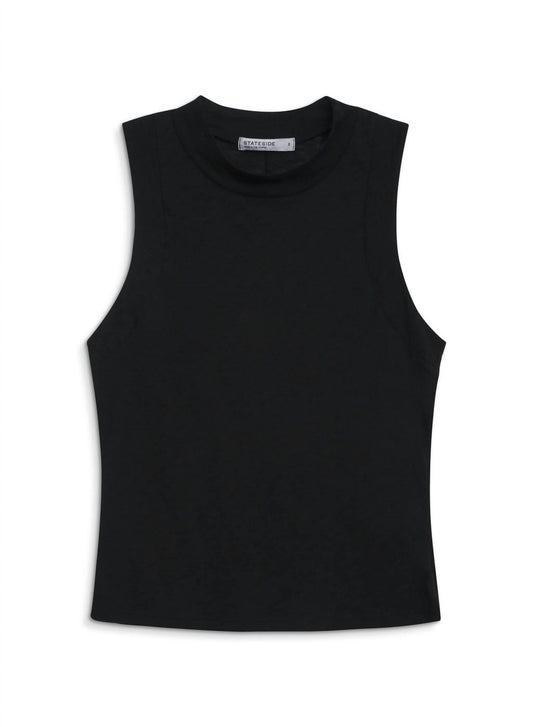 Stateside - Women's Supima Slub Sleeveless Mock Top