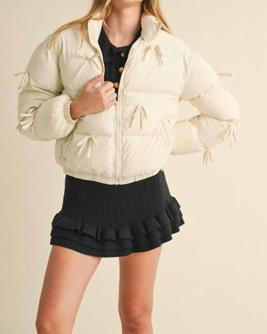 Mable - Bow Puffer Jacket