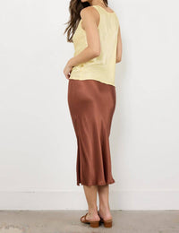 LAmade DORIT SILKY SLIP SKIRT in honey - women's skirt - detail view