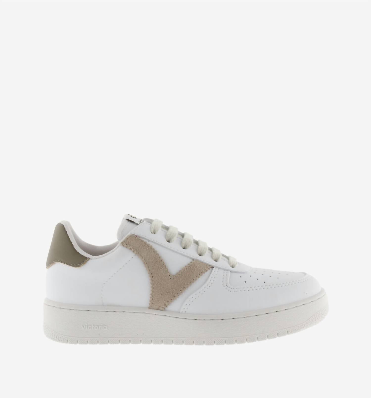 VICTORIA Men's Low-top Lace-up Sneakers in taupe - men's sneaker
