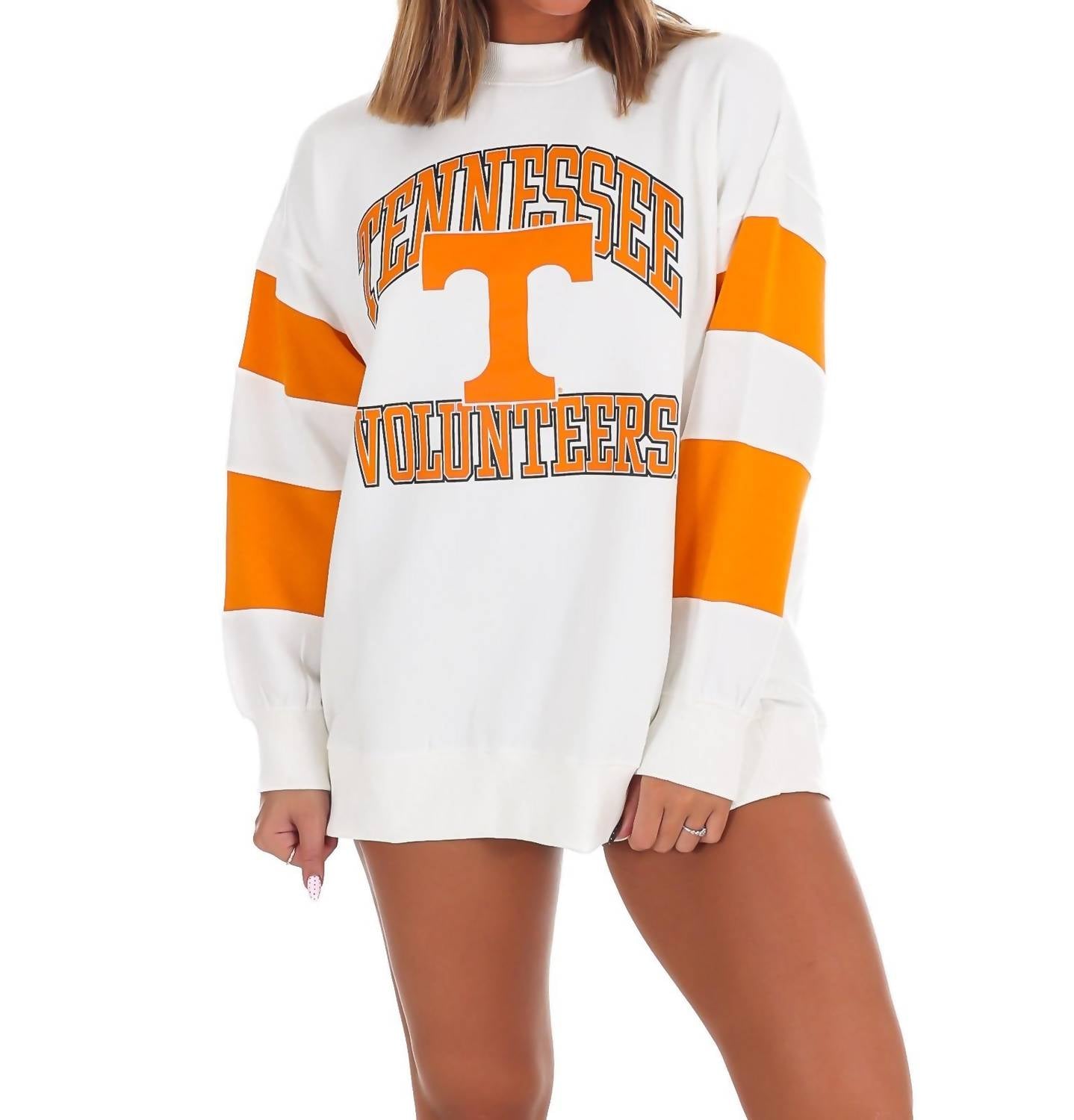 Pressbox - Tennessee Volunteers Sleeve Stripe Crewneck Pullover