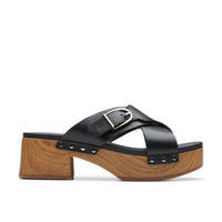 Clarks Women's Sivanne Walk Sandals in black leather - women's sandal