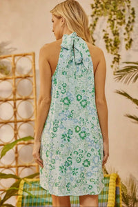 Amelia K. Luxe - Botanical Grace High Neck Dress