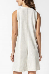 Lilla P - Women's Split Neck Sleeveless Dress