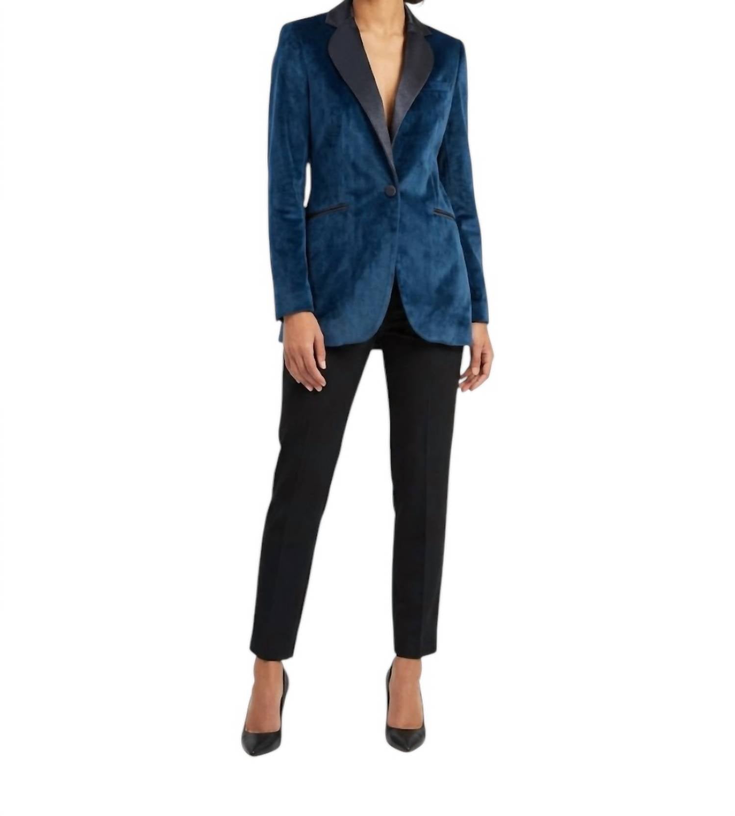 Hebe Studio - Tailored Velvet Blazer