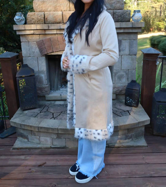 Act Pretty - Leopard Fur Suede Coat